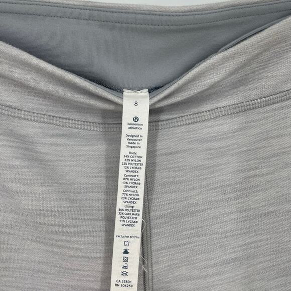 Lululemon Straight To The Studio Pant Reversible Slub Denim Silver Size 8 - Picture 3 of 9